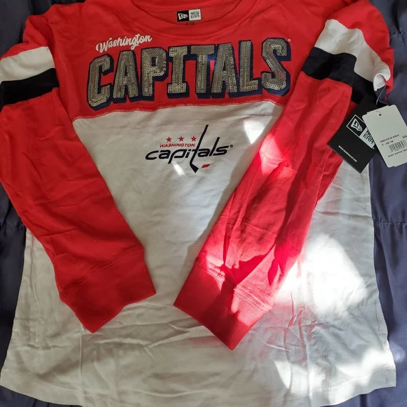 NWT Washington Captials Long-Sleeve Sequin Top - Picture 2 of 3